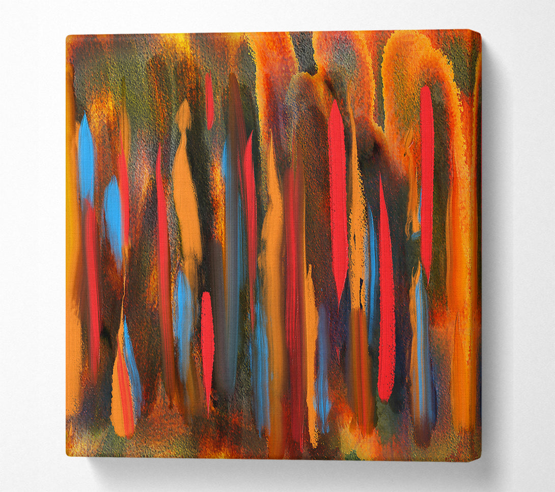  A Canvas Print of Crimson Abstract Streaks Canvas Art
