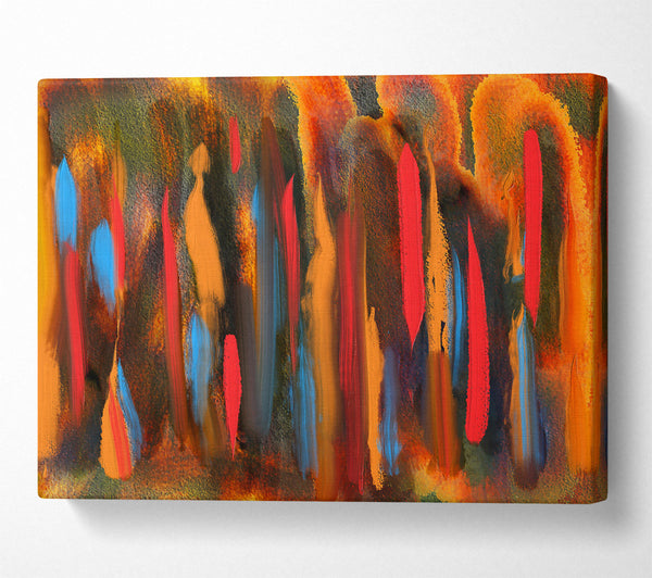  A Canvas Print of Crimson Abstract Streaks Canvas Art