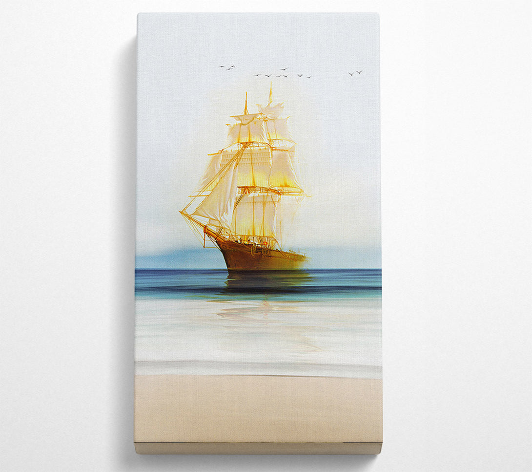 A Canvas Print of Gold Ship Canvas Art