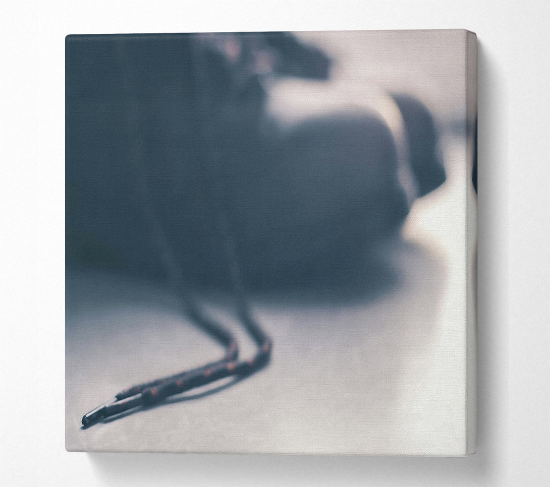  A Canvas Print of Grey Shoe String Canvas Print