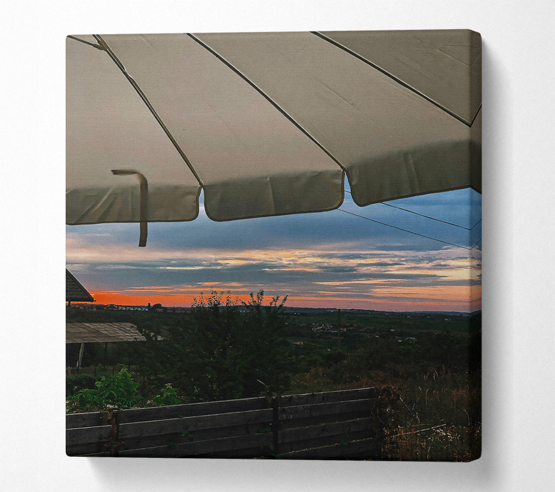  A Canvas Print of Orange Sunset View Canvas Art