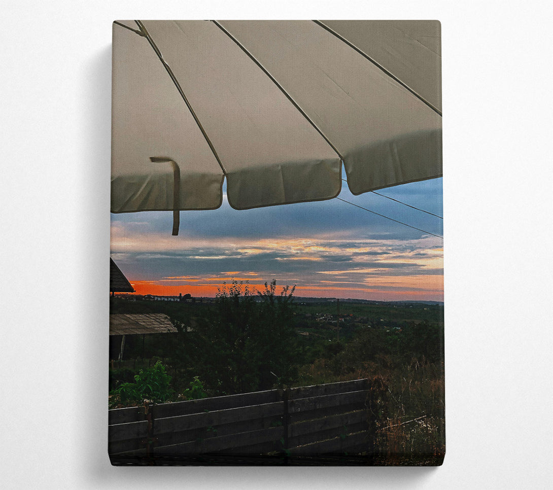  A Canvas Print of Orange Sunset View Canvas Art