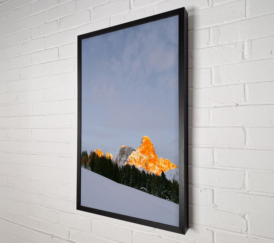  A Canvas Print of Golden Mountain Hues Canvas Art