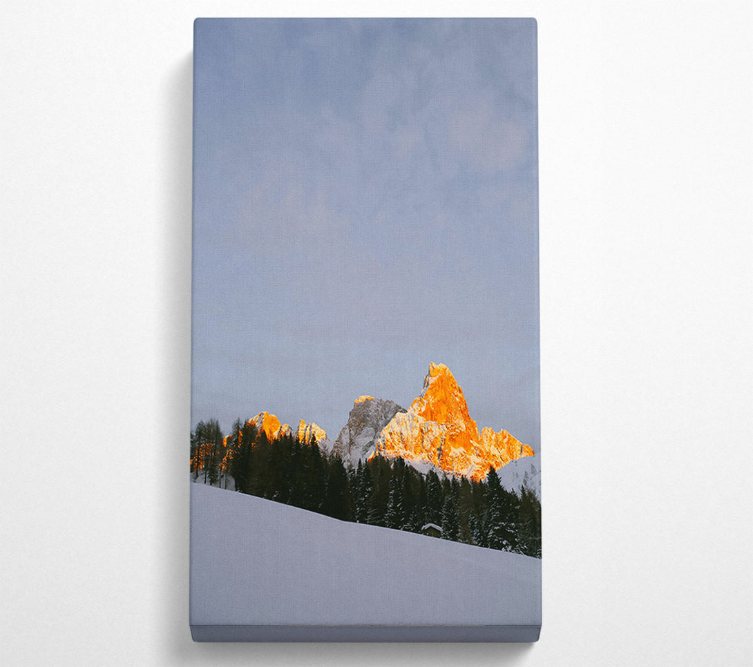  A Canvas Print of Golden Mountain Hues Canvas Art