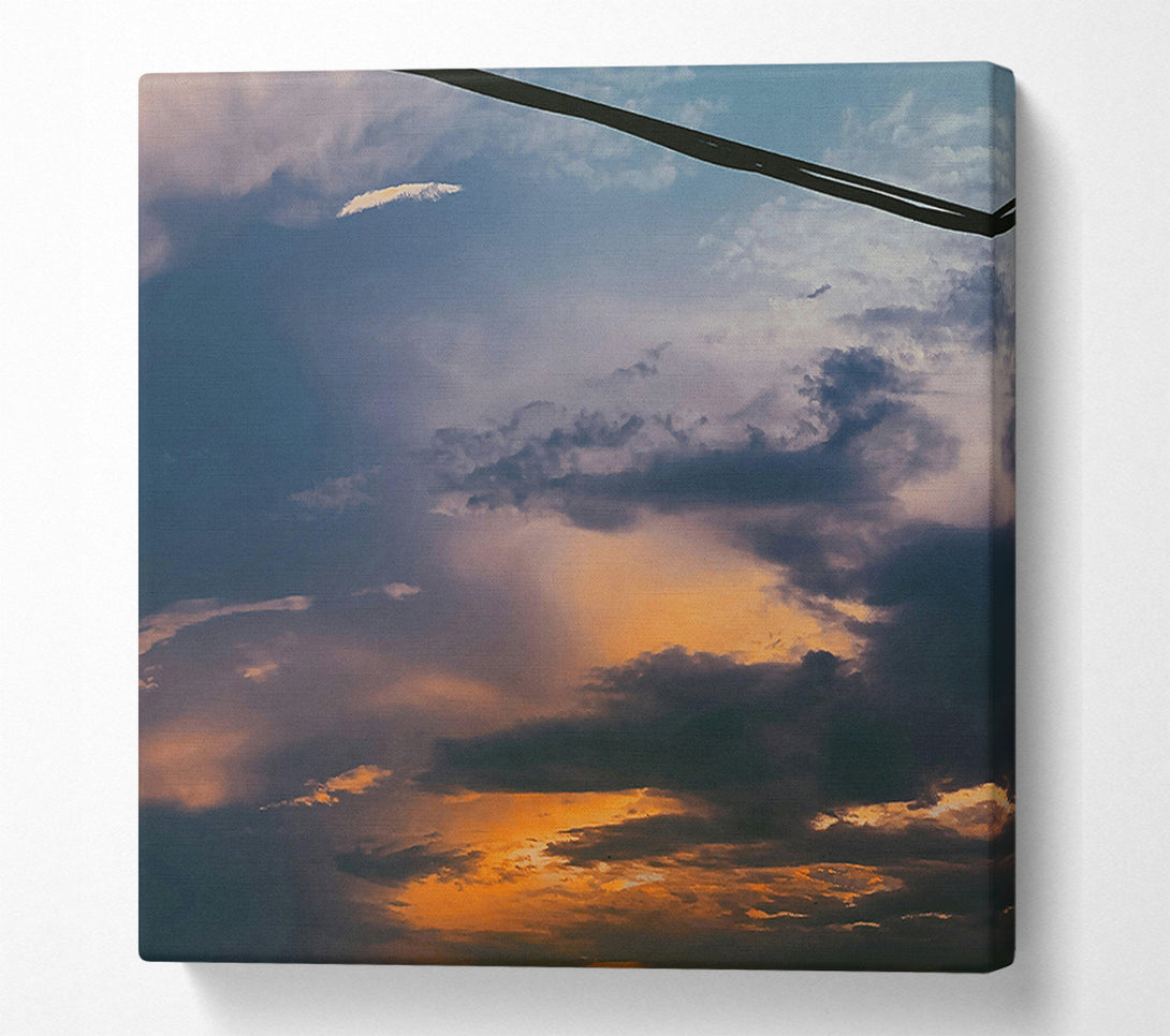  A Canvas Print of Golden Hour Cloudscape Canvas Print