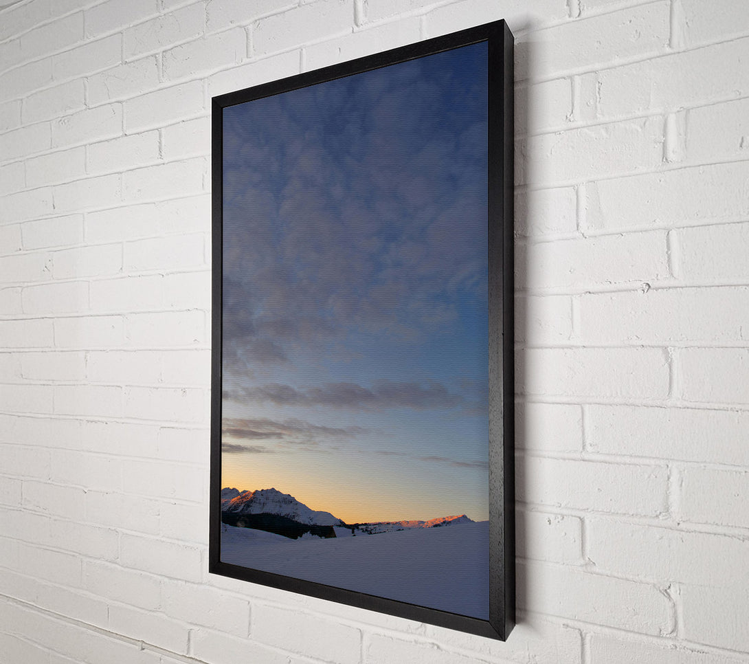  A Canvas Print of Golden Sky Mountainscape Canvas Print