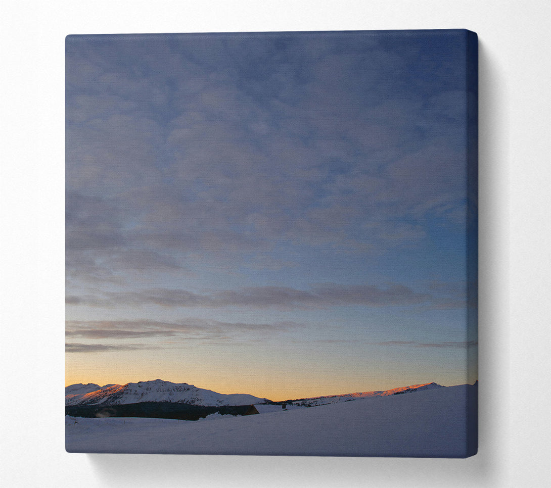  A Canvas Print of Golden Sky Mountainscape Canvas Print