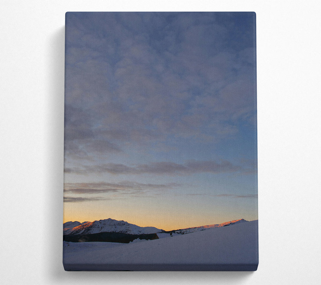  A Canvas Print of Golden Sky Mountainscape Canvas Print