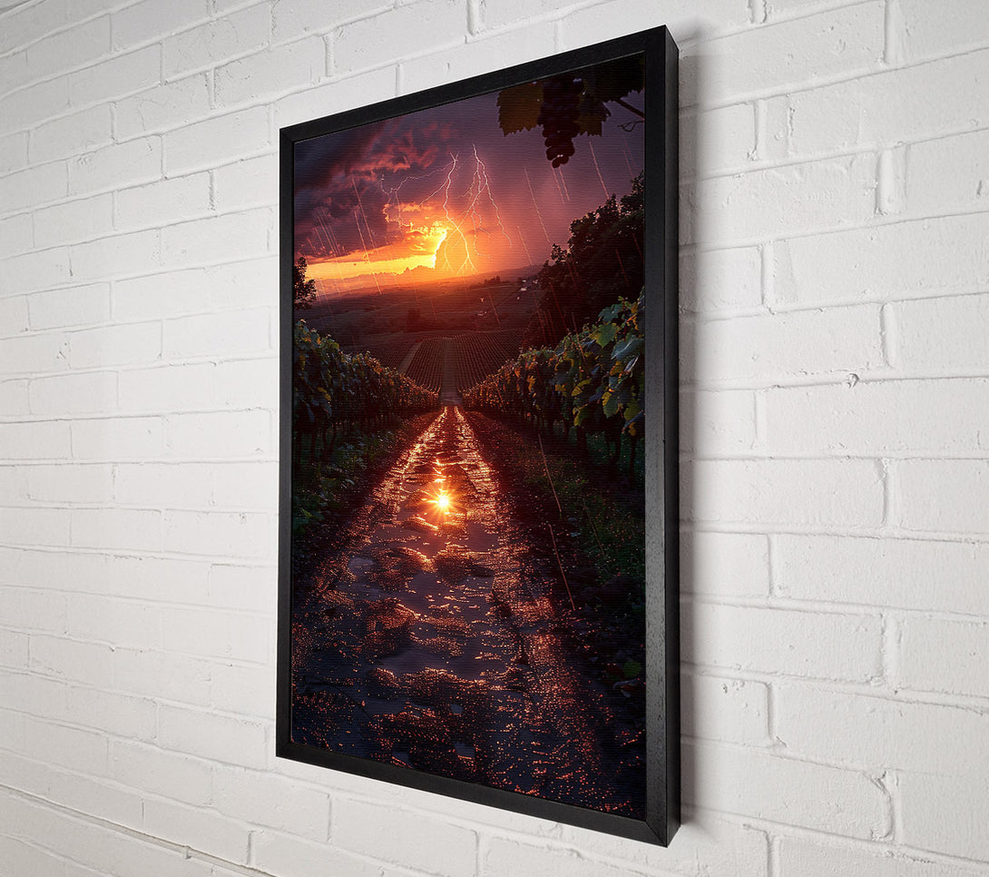  A Canvas Print of Orange Sunset Path Canvas Art