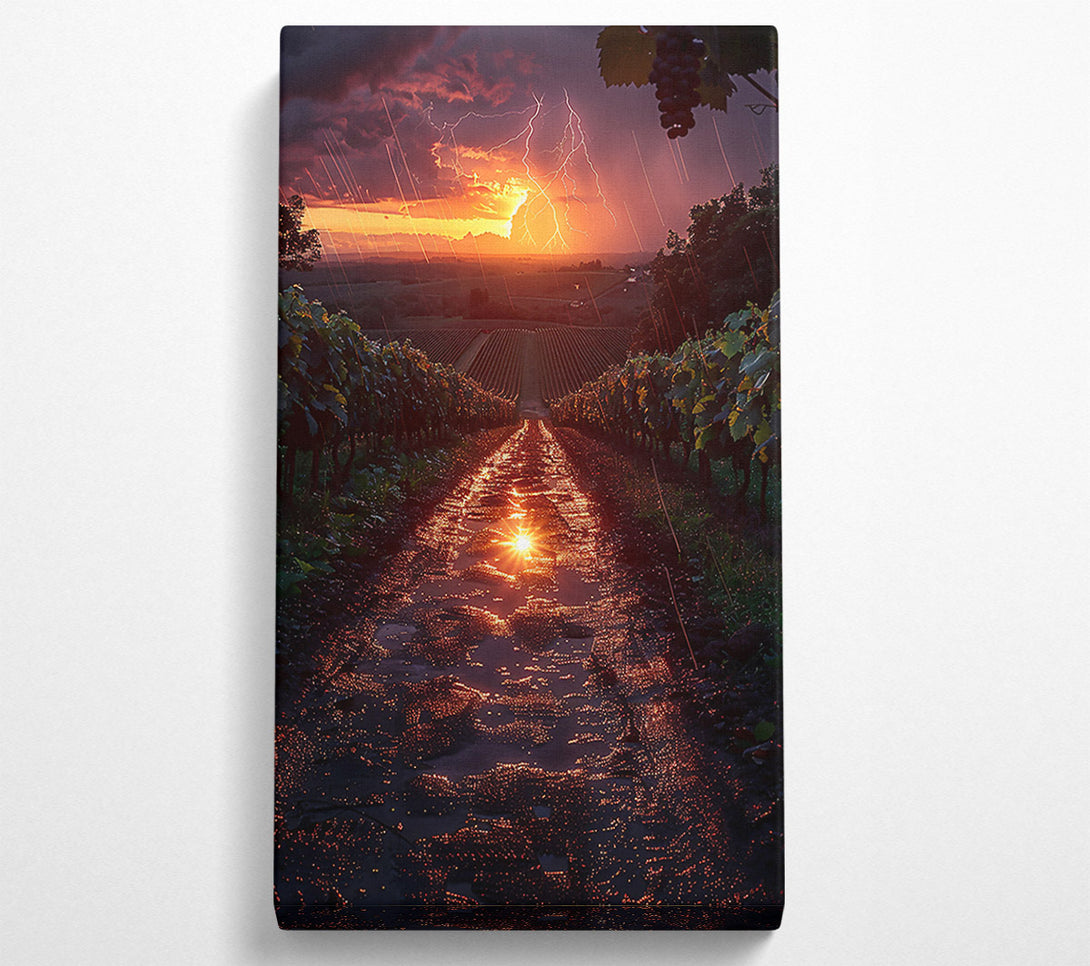  A Canvas Print of Orange Sunset Path Canvas Art
