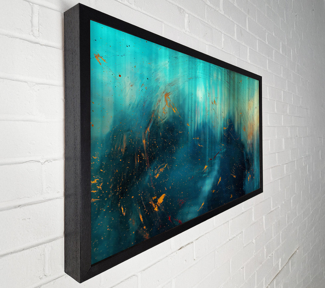  A Canvas Print of Teal And Gold Dreams Canvas Wall Art