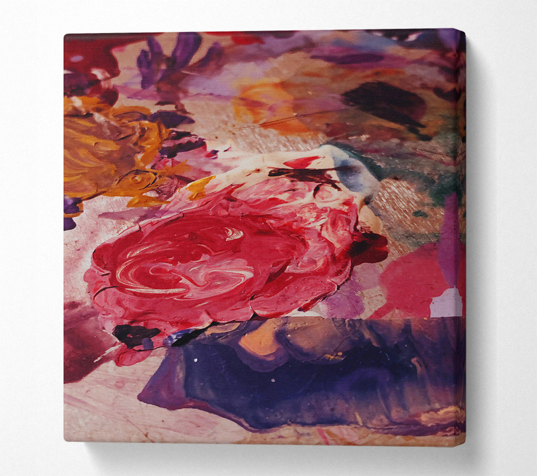  A Canvas Print of Crimson Swirls Of Color Canvas Wall Art