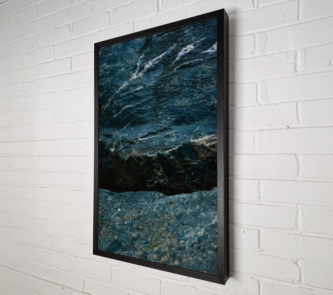  A Canvas Print of Teal Stone Veins Canvas Print