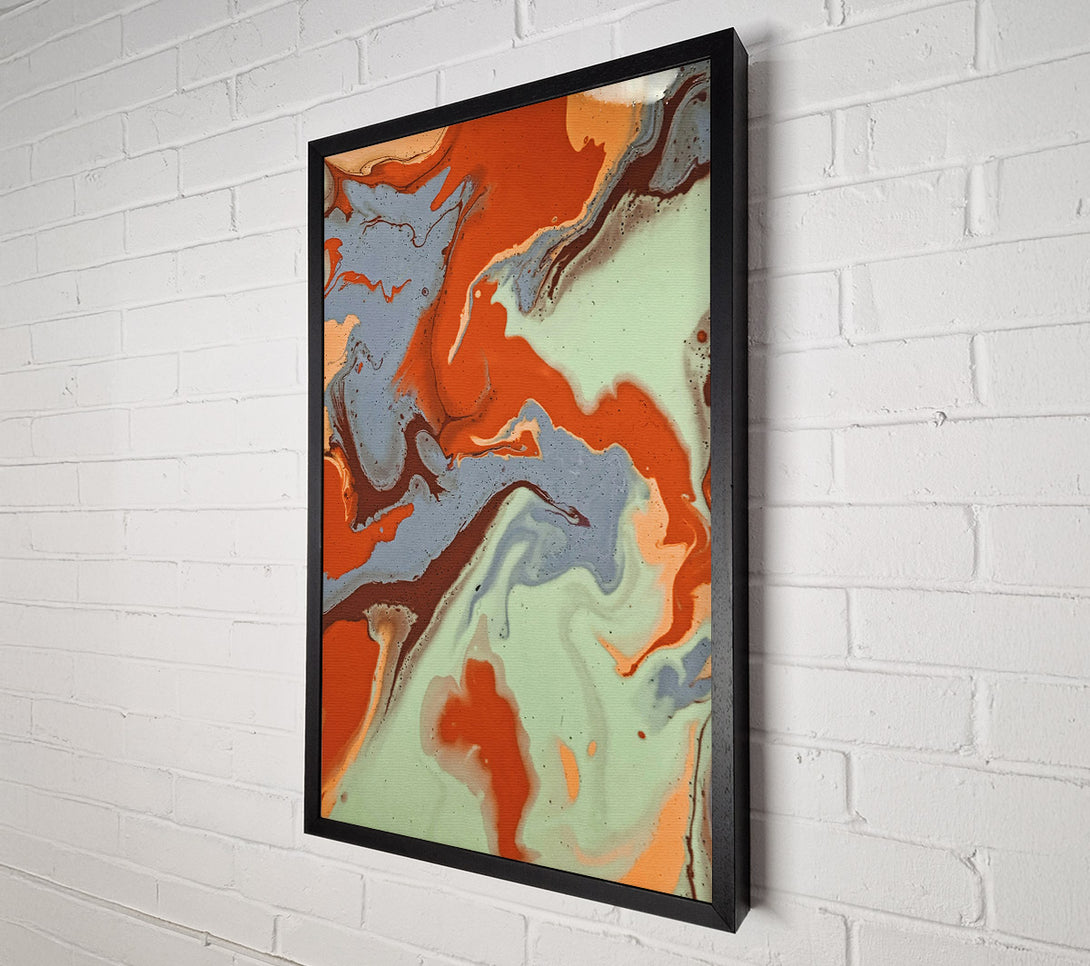  A Canvas Print of Orange Abstract Swirls Canvas Print