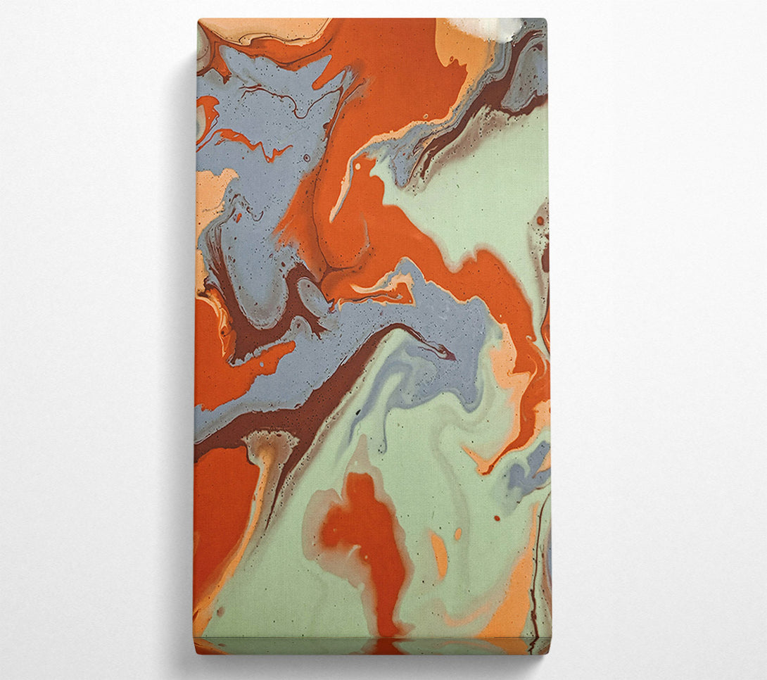  A Canvas Print of Orange Abstract Swirls Canvas Print