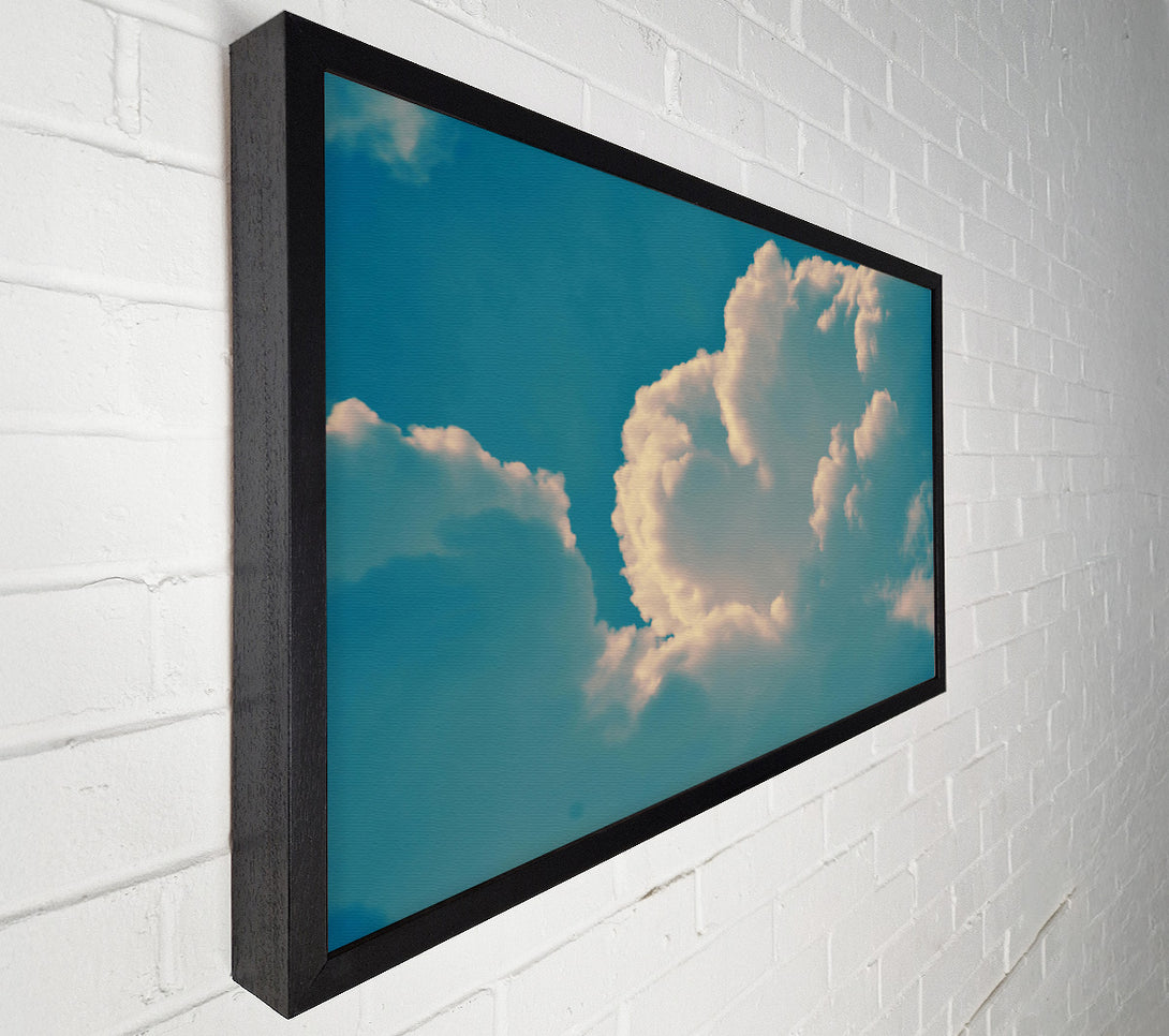  A Canvas Print of Aqua Cloud Formations Canvas Wall Art