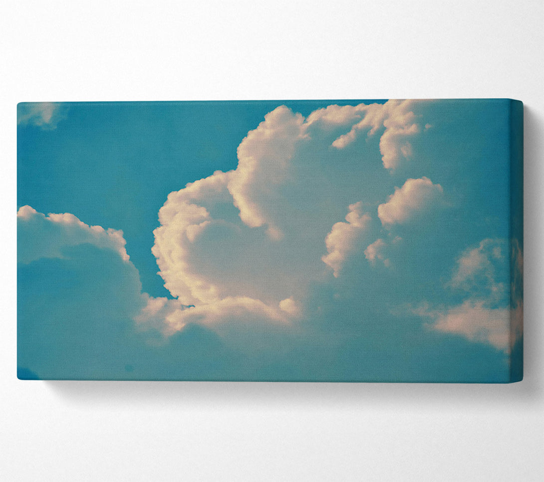  A Canvas Print of Aqua Cloud Formations Canvas Wall Art