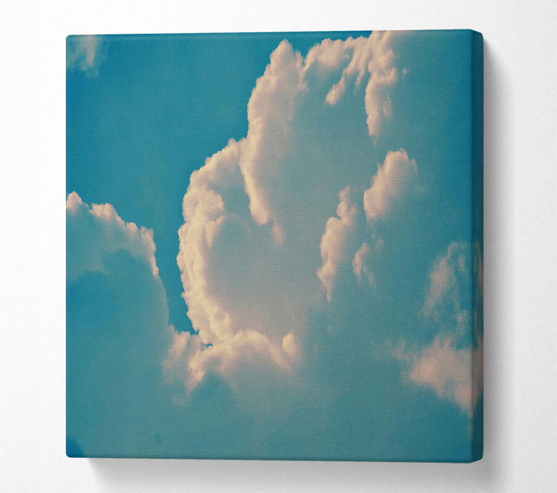  A Canvas Print of Aqua Cloud Formations Canvas Wall Art