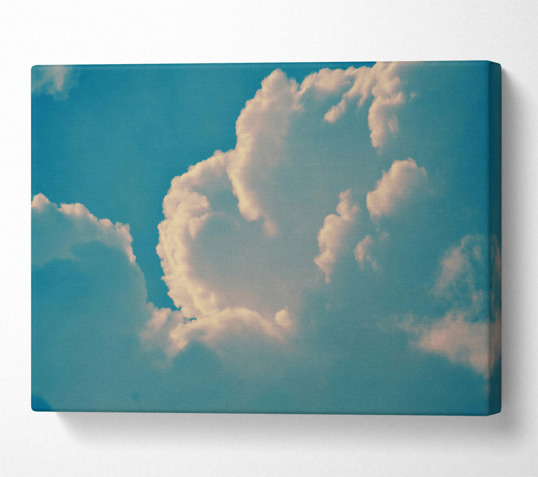  A Canvas Print of Aqua Cloud Formations Canvas Wall Art