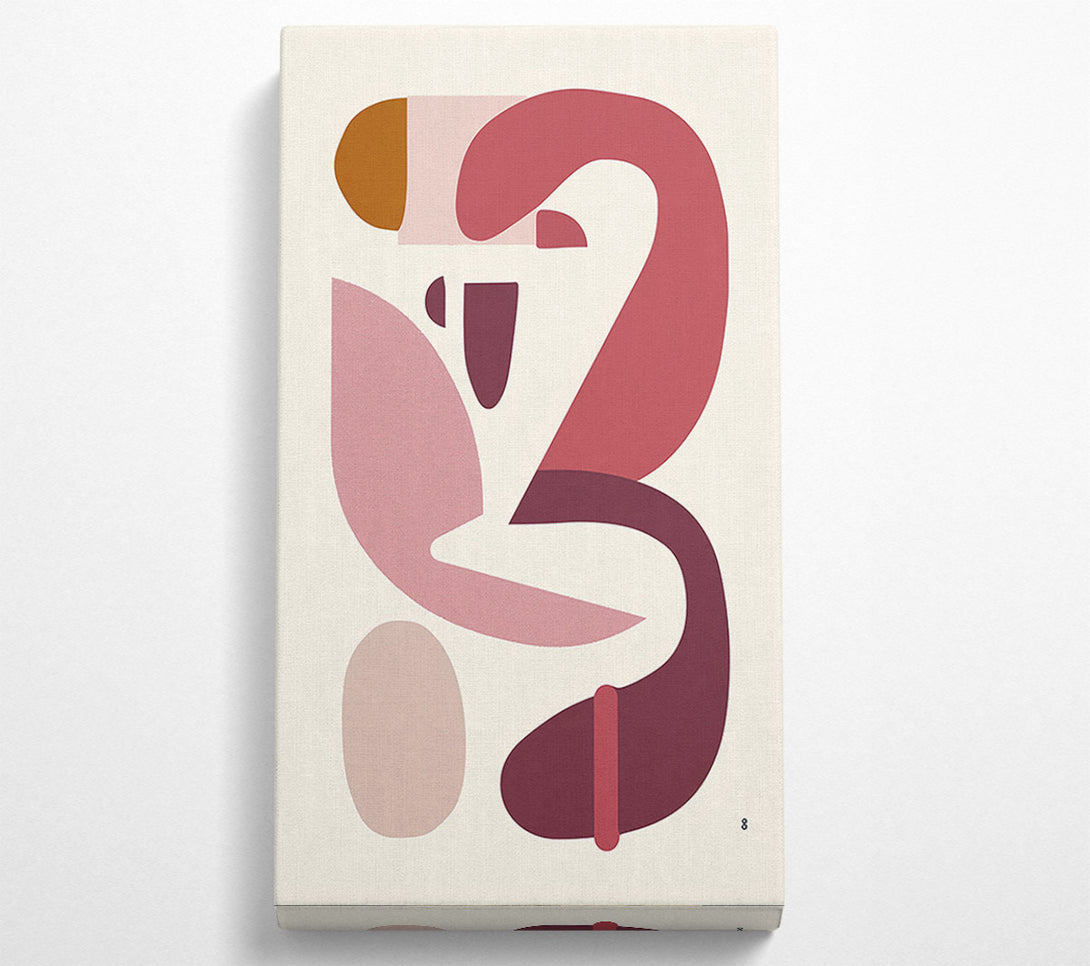  A Canvas Print of Crimson Abstract Shapes Canvas Art