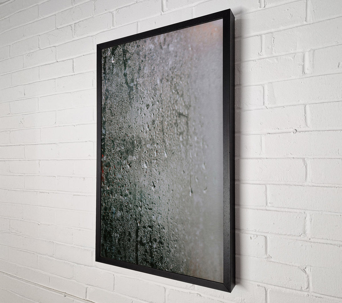  A Canvas Print of Grey Windowpane Rain Canvas Print