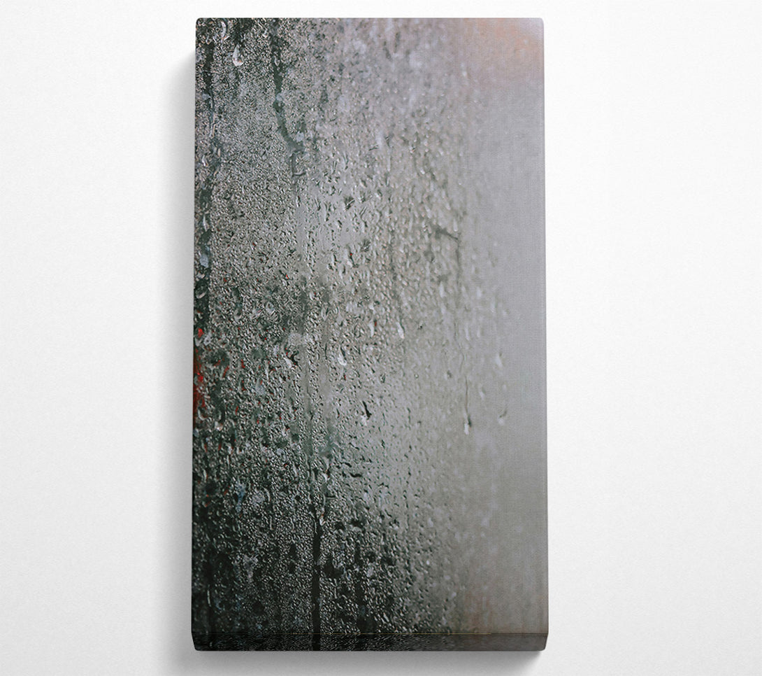  A Canvas Print of Grey Windowpane Rain Canvas Print