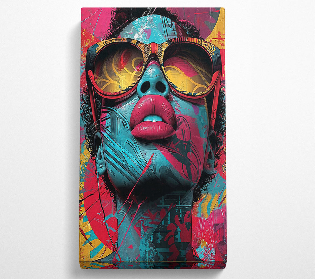  A Canvas Print of Blue Expressionism, Canvas Wall Art