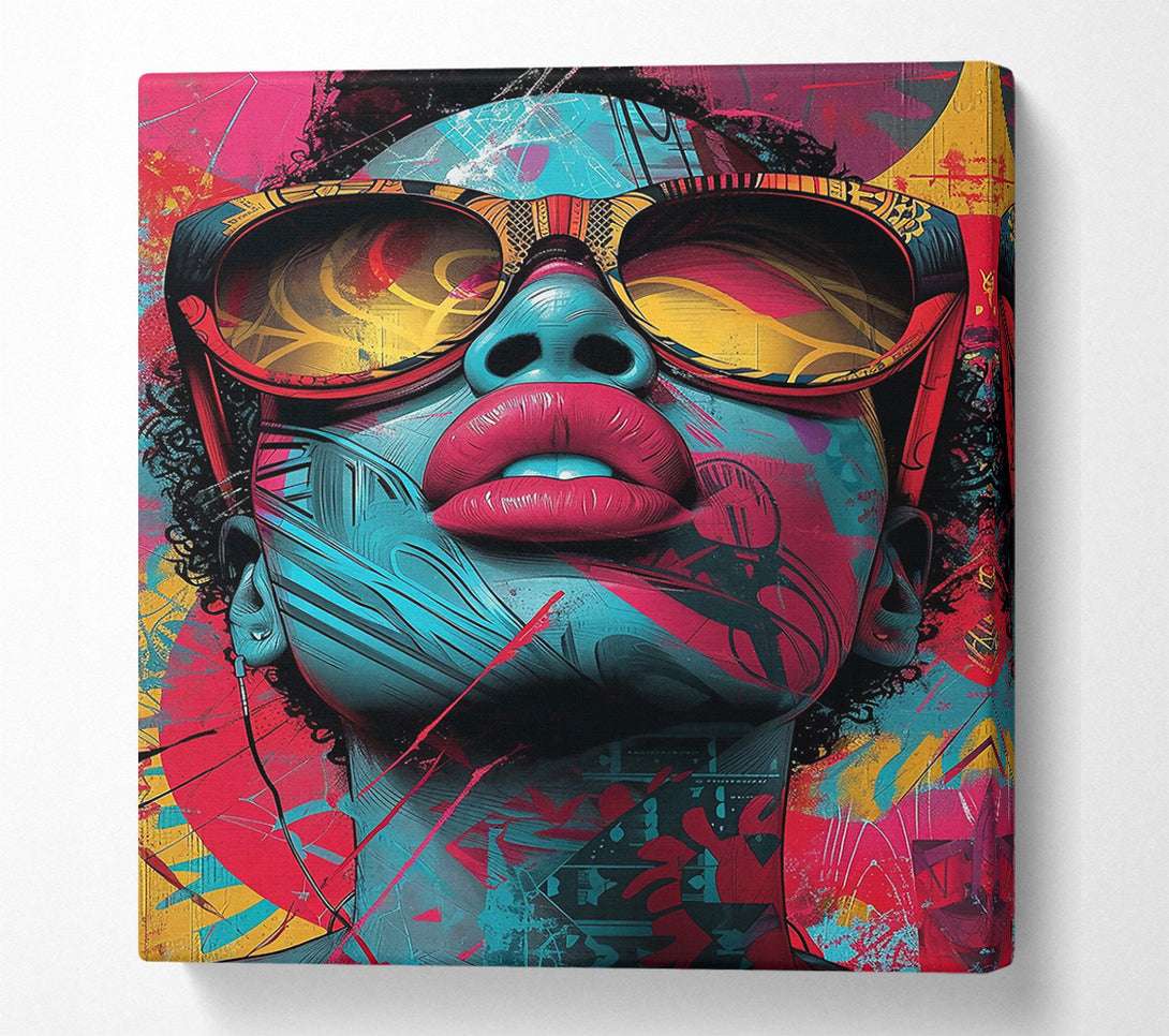  A Canvas Print of Blue Expressionism, Canvas Wall Art