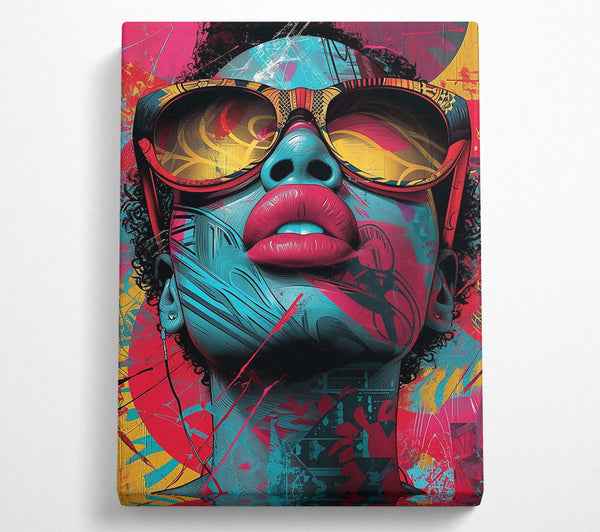  A Canvas Print of Blue Expressionism, Canvas Wall Art