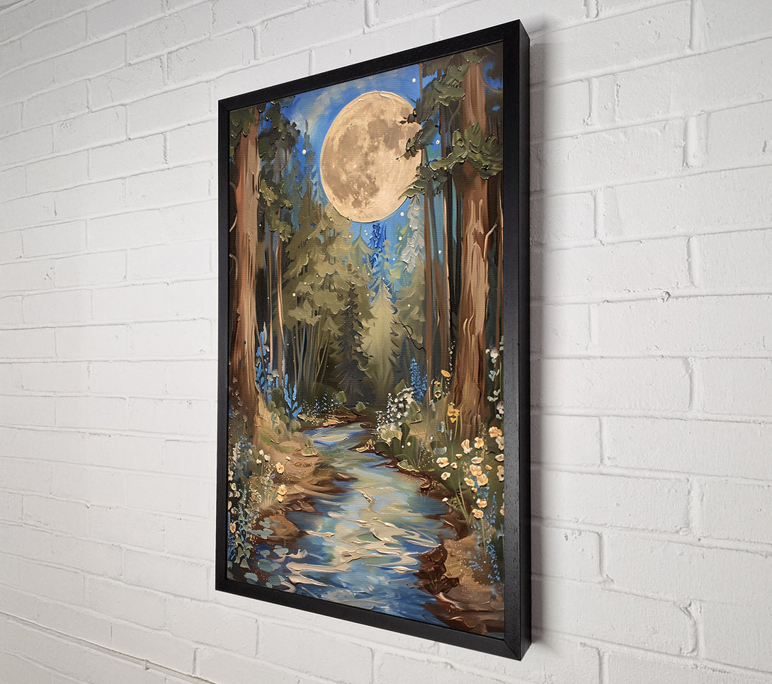  A Canvas Print of Blue Moon Stream Canvas Print
