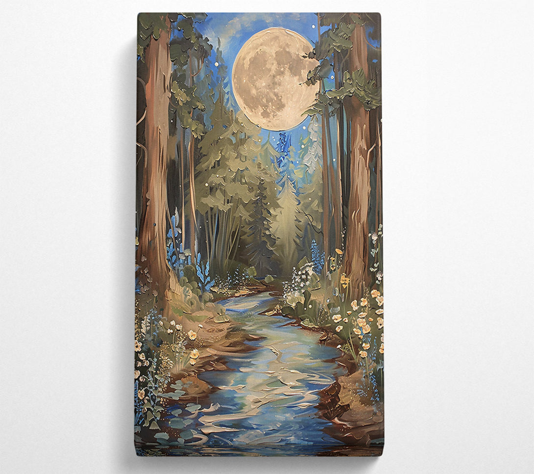  A Canvas Print of Blue Moon Stream Canvas Print