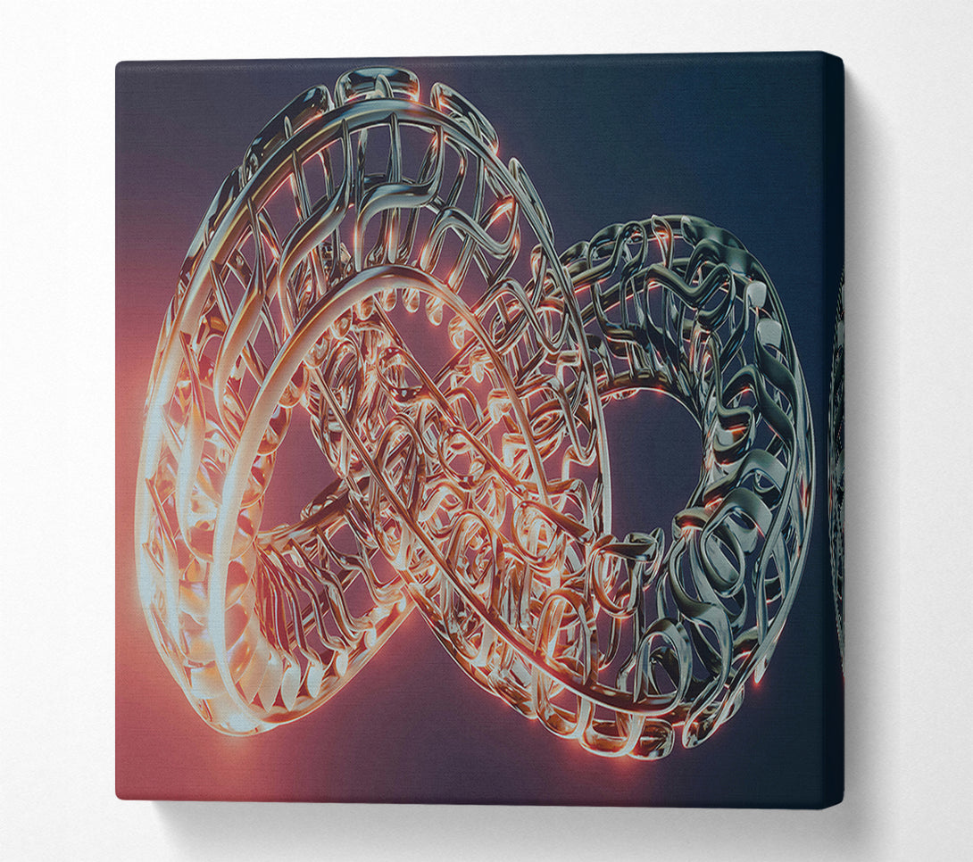  A Canvas Print of Crimson Infinite Knot Canvas Wall Art