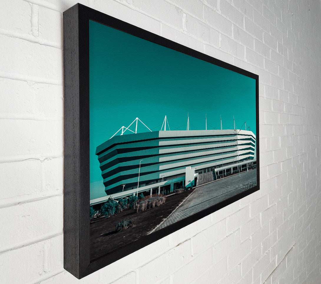  A Canvas Print of Aqua Stadium Silhouette Canvas Print
