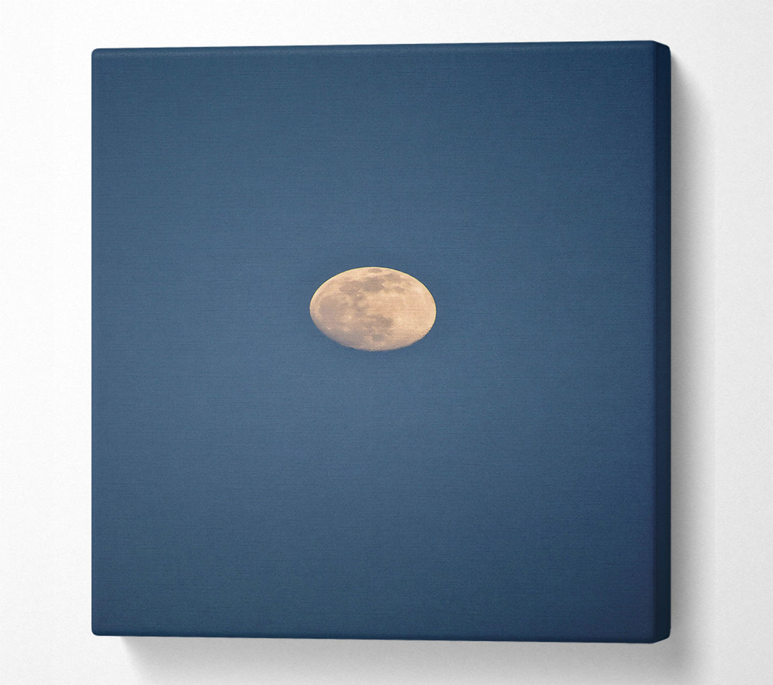  A Canvas Print of Blue And White Moon Canvas Print
