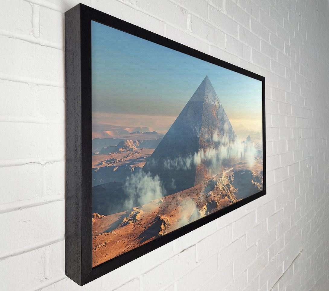  A Canvas Print of White Pyramid In Mist Canvas Art