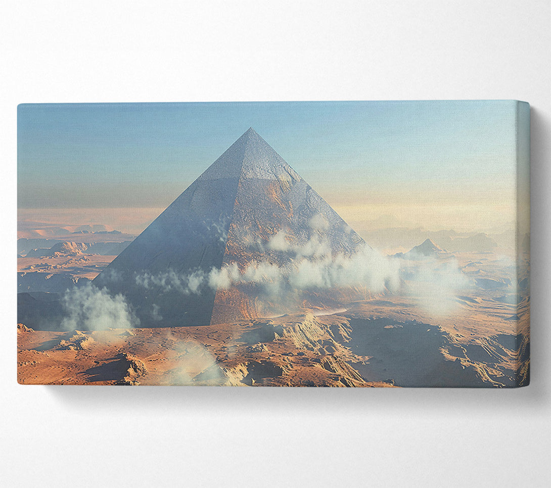  A Canvas Print of White Pyramid In Mist Canvas Art