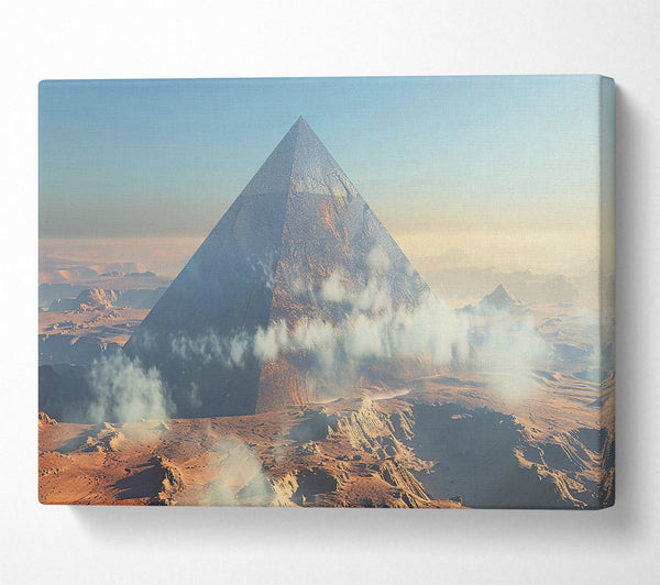  A Canvas Print of White Pyramid In Mist Canvas Art