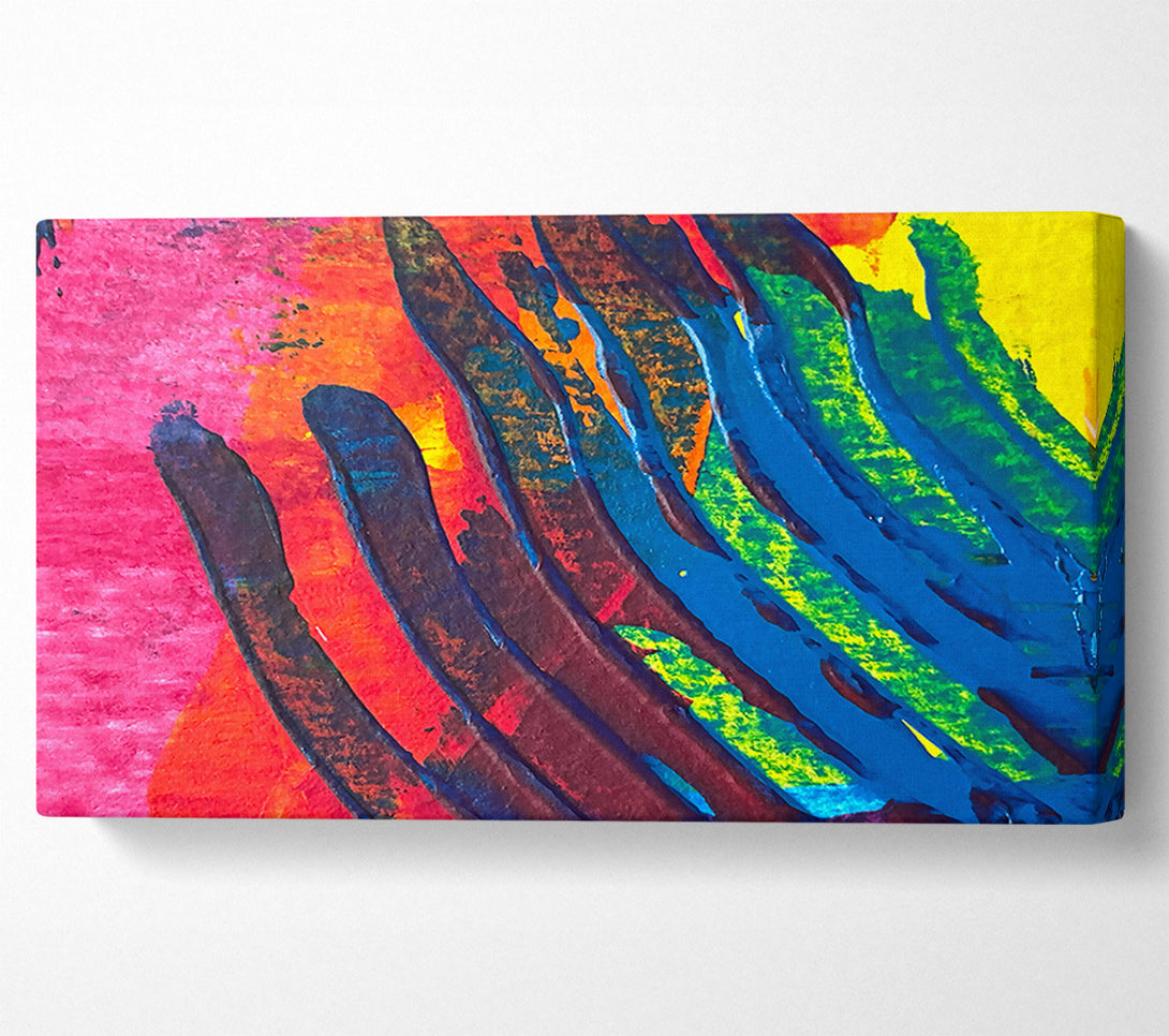  A Canvas Print of Blue And Crimson Waves Canvas Art