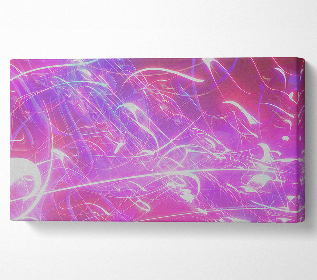  A Canvas Print of Pink Abstract Lines Canvas Wall Art