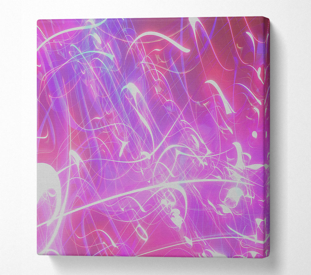  A Canvas Print of Pink Abstract Lines Canvas Wall Art