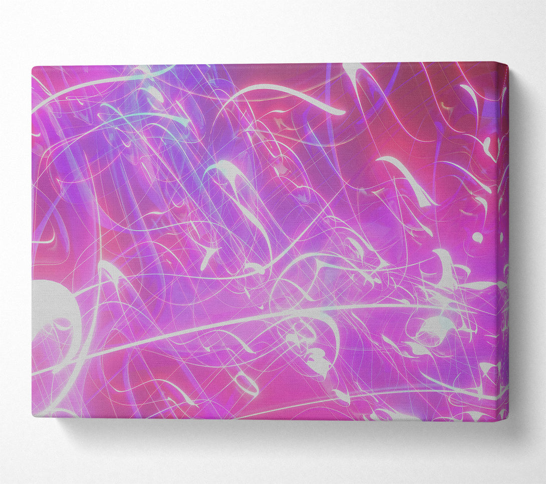  A Canvas Print of Pink Abstract Lines Canvas Wall Art