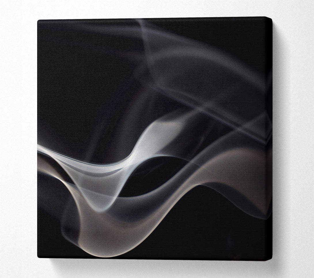  A Canvas Print of Silver Smoke Swirls Canvas Art