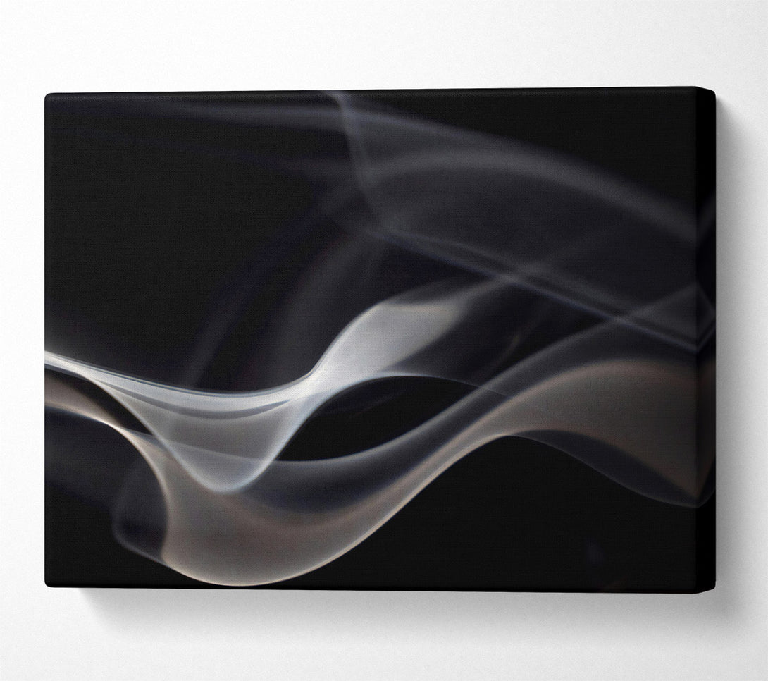  A Canvas Print of Silver Smoke Swirls Canvas Art