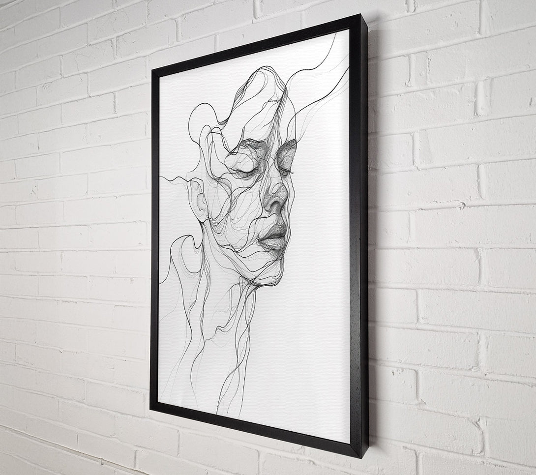  A Canvas Print of White Line Serenity Canvas Wall Art