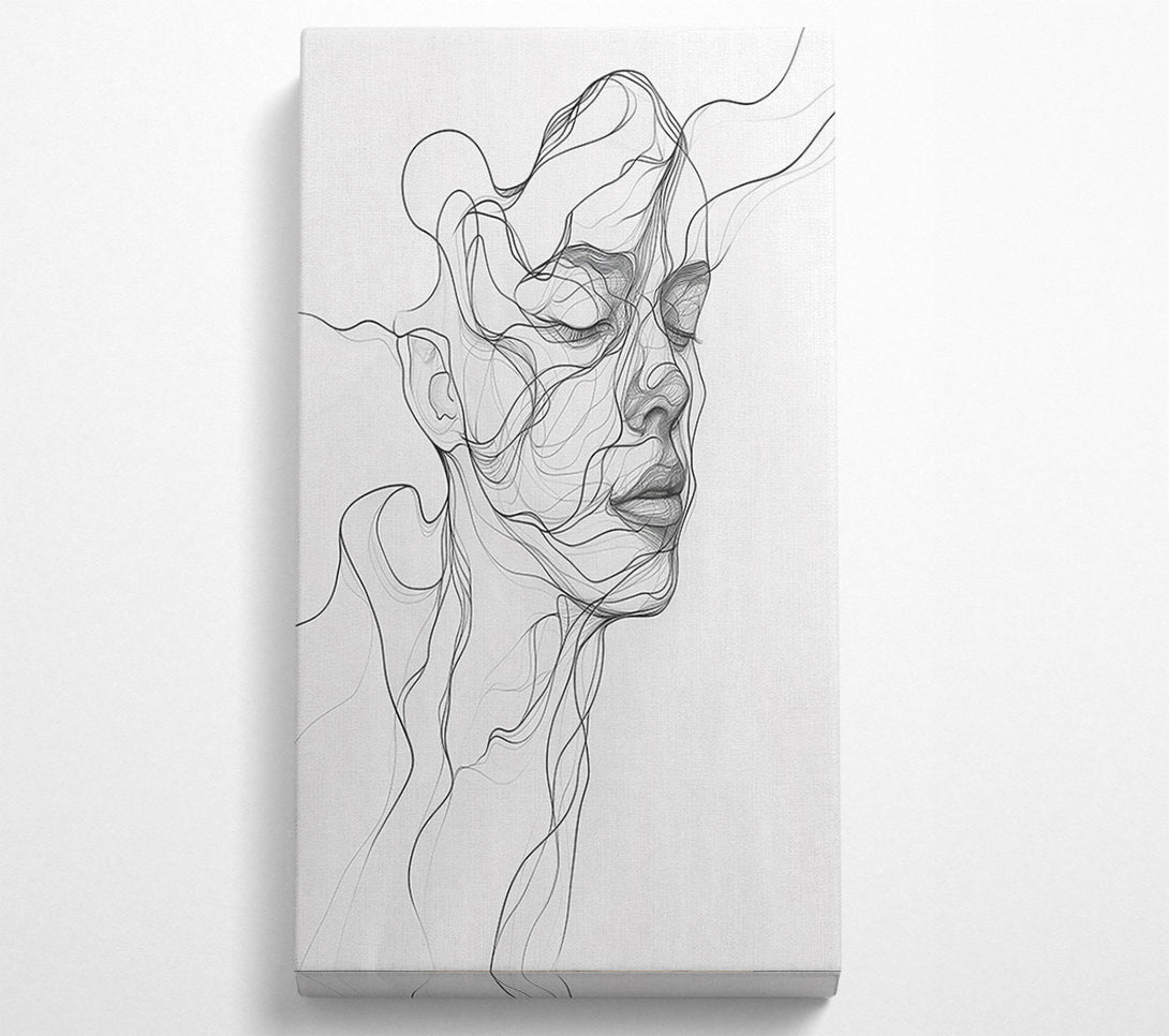  A Canvas Print of White Line Serenity Canvas Wall Art