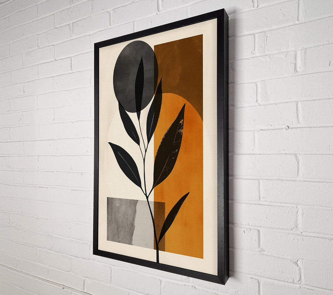 A Canvas Print of Amber Leaf Abstract Canvas Print