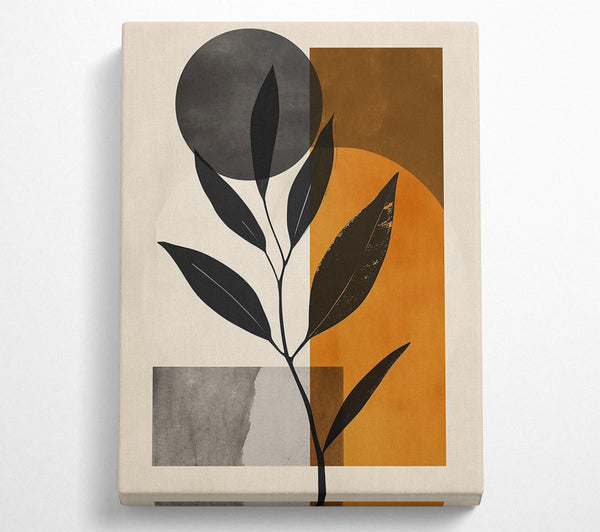  A Canvas Print of Amber Leaf Abstract Canvas Print