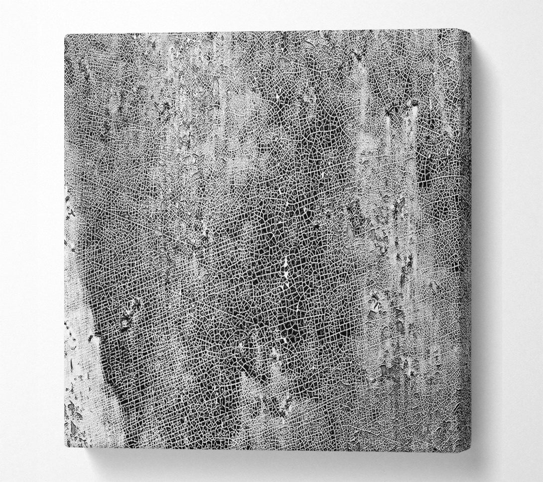  A Canvas Print of White Cracked Surface Canvas Print