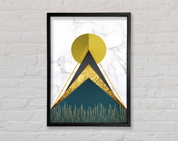 Gold Sun Tip Framed Print