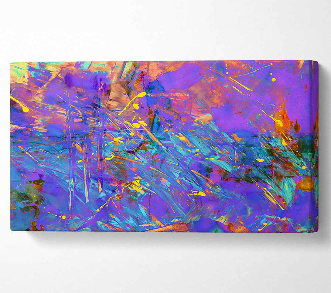  A Canvas Print of Violet Splatter Dreams Canvas Art